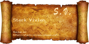 Sterk Vivien névjegykártya